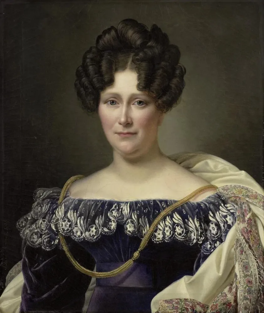 Gemälde Johanna Henriette Engelen 1789-1878 zweite Ehefrau von Daniel Francis Schas - Alexandre-Jean Dubois-Drahonet | Kun...