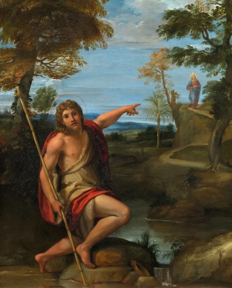 Gemälde Johannes der Täufer bezeugt - Annibale Carracci | Kunstdruck