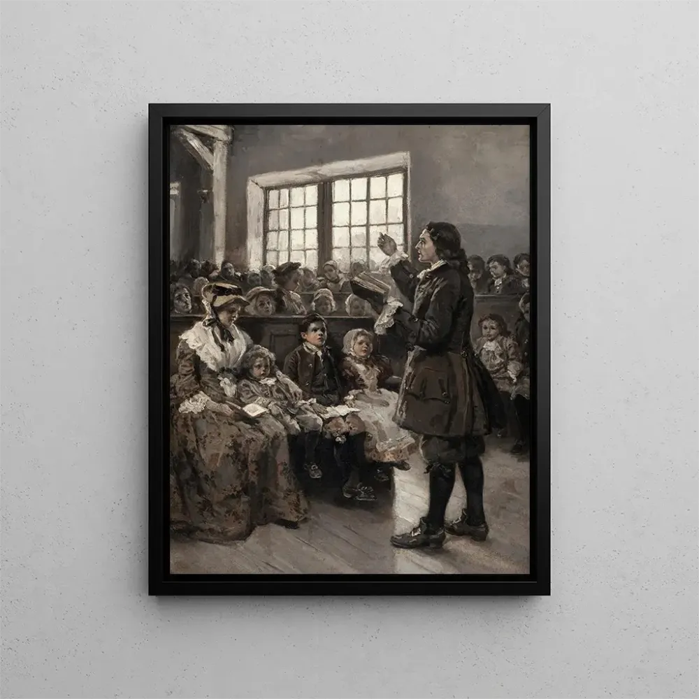 Gemälde John Wesley lehrend seiner Sonntagschule - Alice Barber Stephens | Kunstdruck