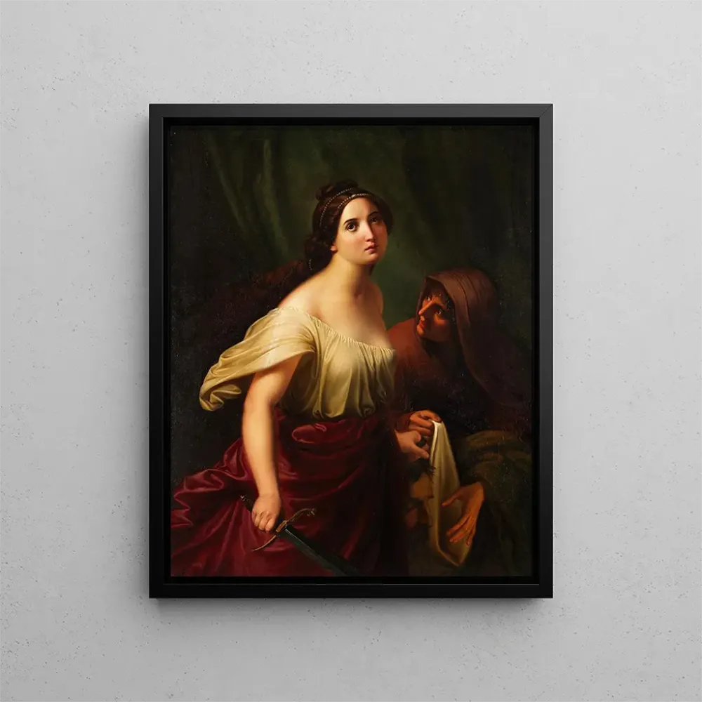 Gemälde Judith mit dem Kopf des Holofernes - Adolf Gottlob Zimmermann | Kunstdruck