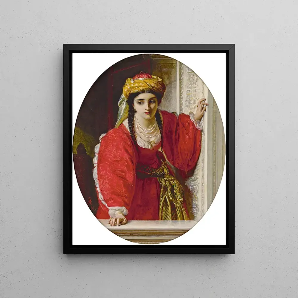 Gemälde Juliette ihrem Balkon - Abraham Solomon | Kunstdruck
