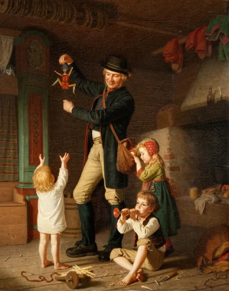 Gemälde Jumping Jack - Amalia Lindegren | Kunstdruck