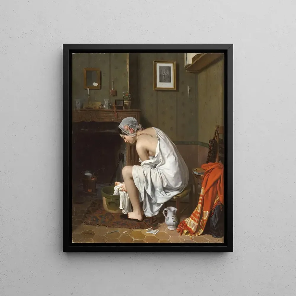 Gemälde Junge Frau bei ihrer Toilette - Jean - Alphonse Roehn | Kunstdruck