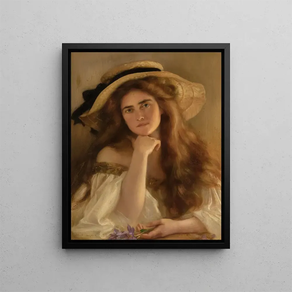 Gemälde Junge Frau mit großem Hut - Albert Lynch | Kunstdruck