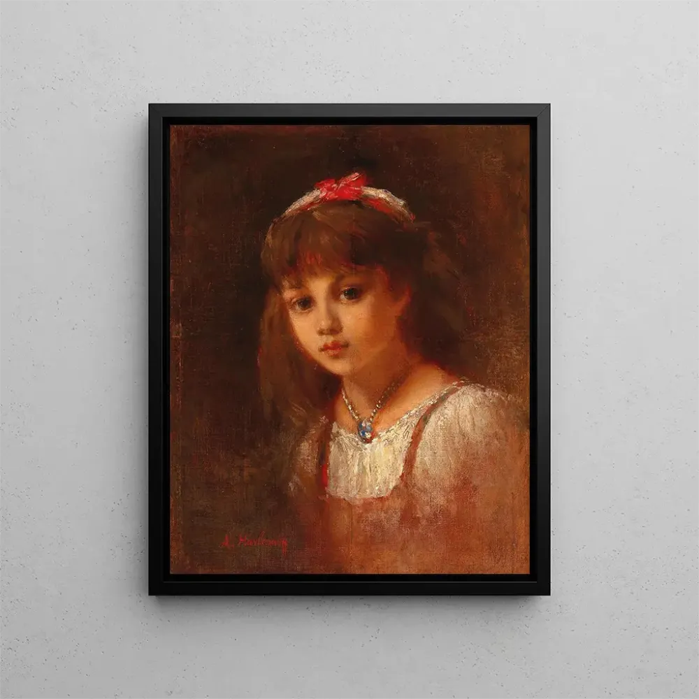 Gemälde Junge Frau mit Kristallquarzschmuck - Alexei Harlamoff | Kunstdruck