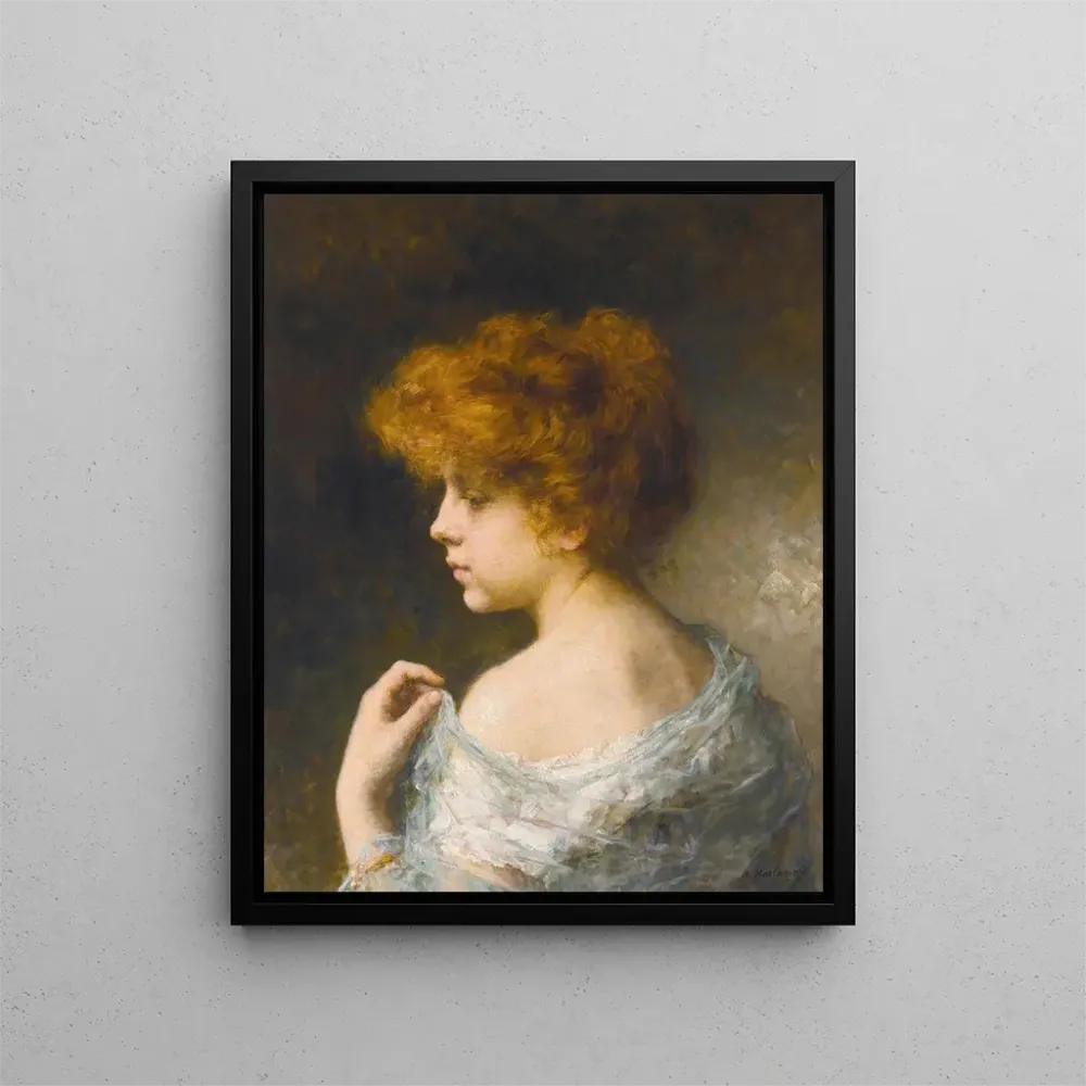 Gemälde Junge Frau mit roten Haaren - Alexei Harlamoff | Kunstdruck