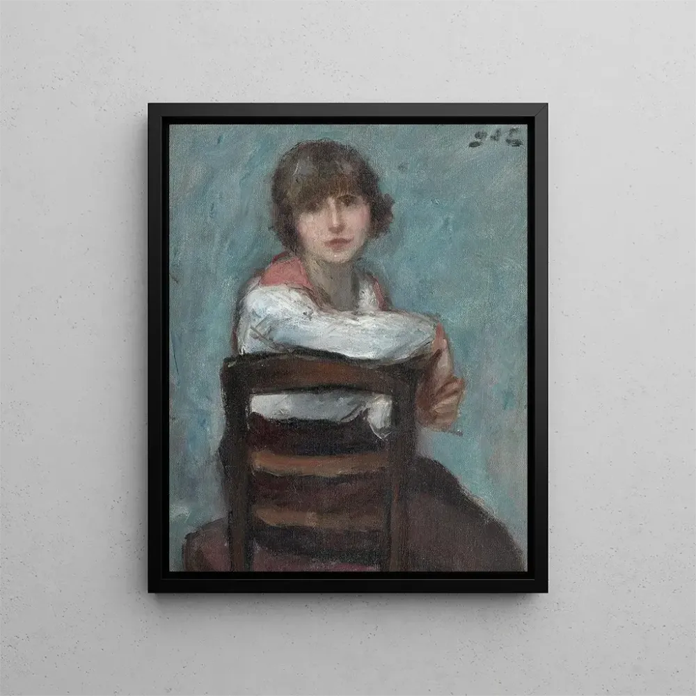 Gemälde Junge Frau mit Stuhl - Georges D'espagnat | Kunstdruck