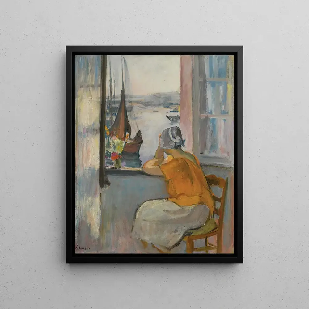 Gemälde Junge Frau vor dem offenen Fenster - Henri Lebasque | Kunstdruck