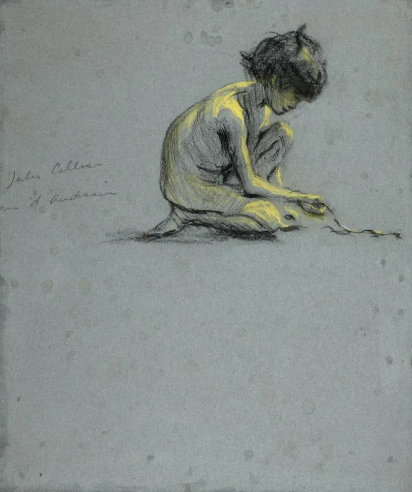 Gemälde Junge Hockstellung mit einer Schlange - Alice Pike Barney | Kunstdruck