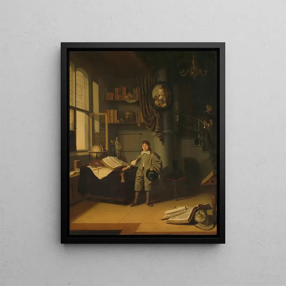 Gemälde Junge Mann einem Büro - Adriaen van Gaesbeeck | Kunstdruck