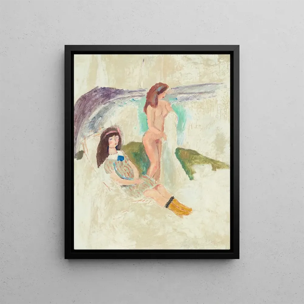 Gemälde Junge Mädchen Ostende - Jules Pascin | Kunstdruck