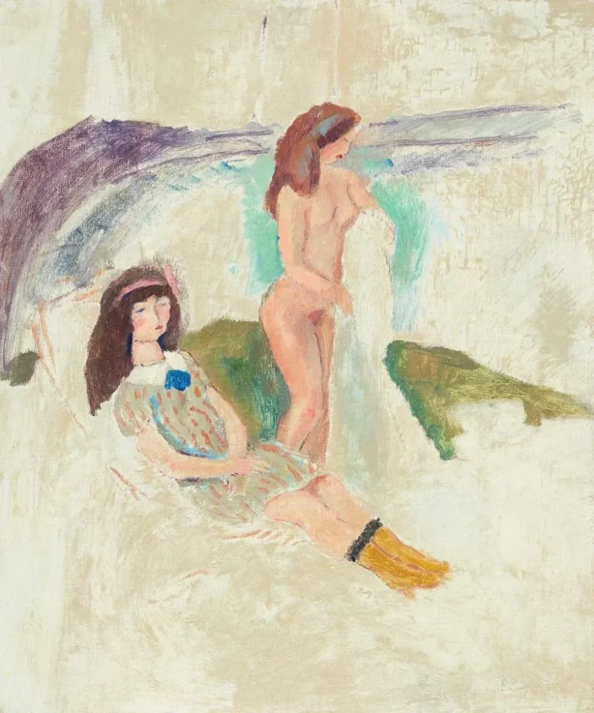 Gemälde Junge Mädchen Ostende - Jules Pascin | Kunstdruck