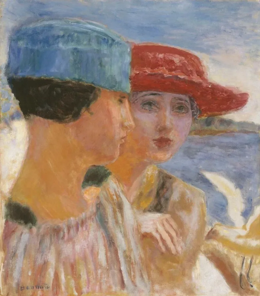 Gemälde Junge Mädchen und die Möwe - Pierre Bonnard | Kunstdruck