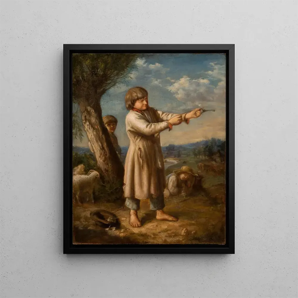 Gemälde Junge zieht mit einem Schlüssel - Aleksander Kotsis | Kunstdruck