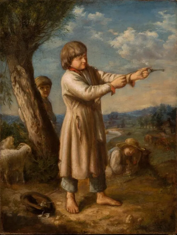 Gemälde Junge zieht mit einem Schlüssel - Aleksander Kotsis | Kunstdruck