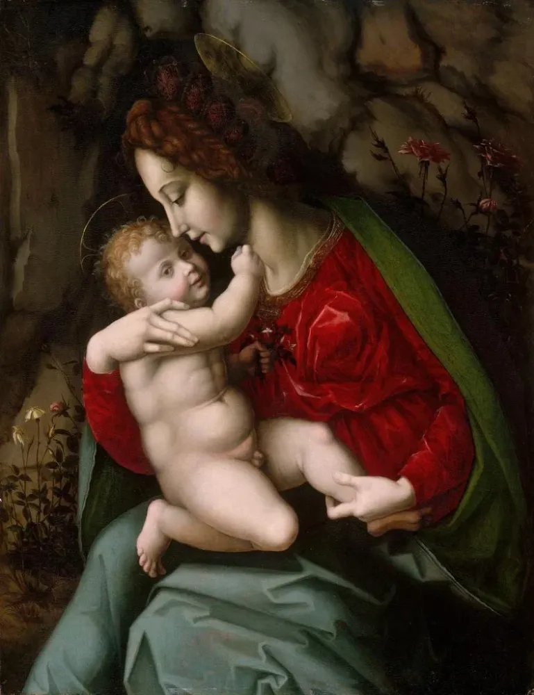 Gemälde Jungfrau mit Kind - Bacchiacca | Kunstdruck
