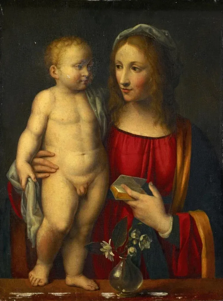 Gemälde Jungfrau mit Kind - Bernardino Luini | Kunstdruck