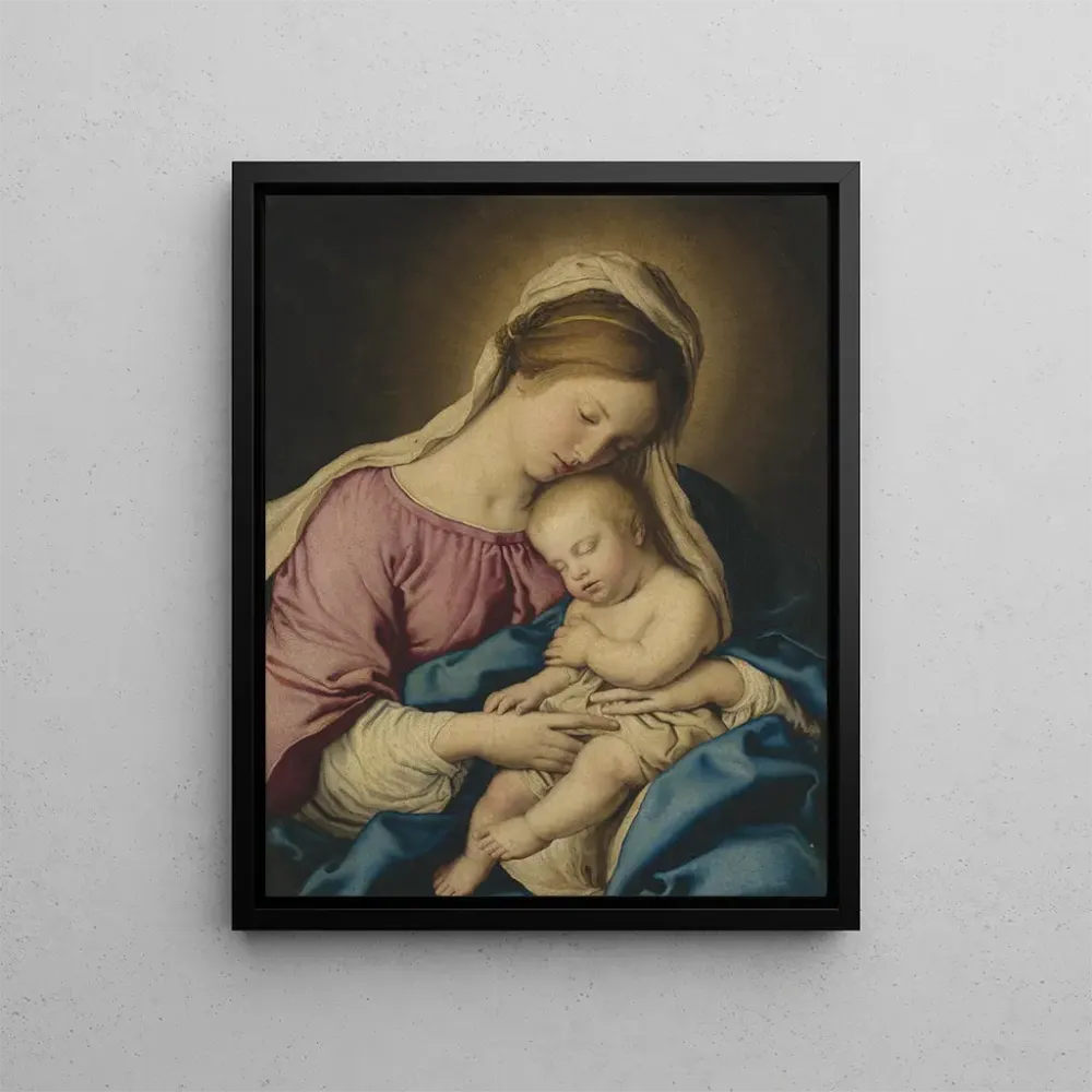Gemälde Jungfrau mit Kind - Giovanni Battista Salvi da Sassoferrato | Kunstdruck