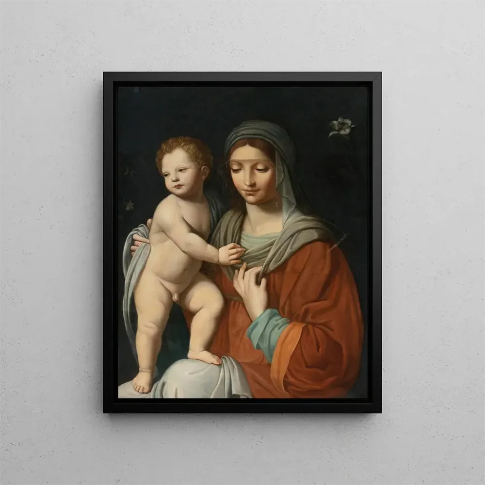 Gemälde Jungfrau mit Kind - Nach Bernardino Luini | Kunstdruck