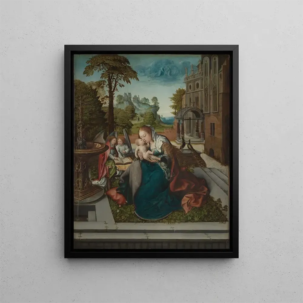 Gemälde Jungfrau mit Kind und Engeln - Bernard van Orley | Kunstdruck