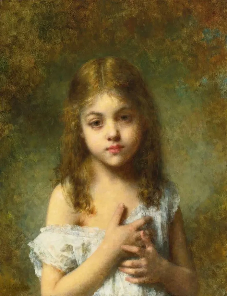 Gemälde Kindheit - Alexei Harlamoff | Kunstdruck