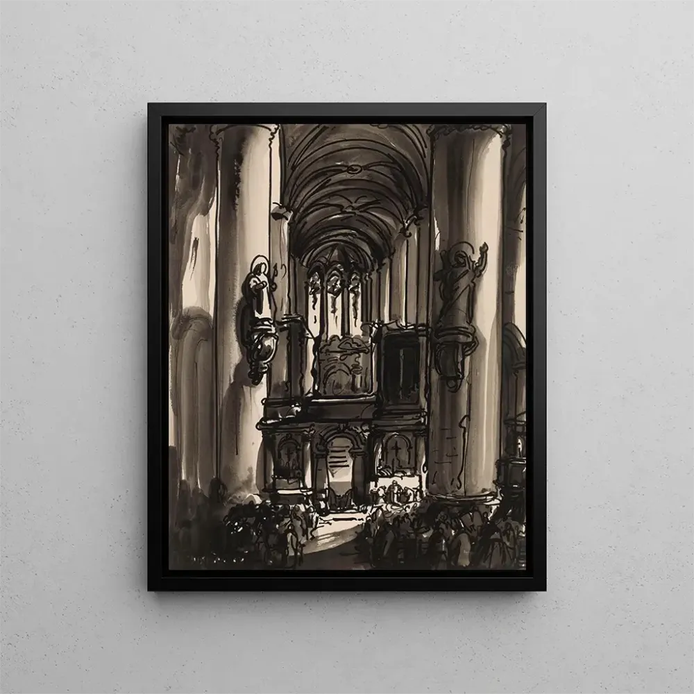 Gemälde Kirche Saint-Jacques Antwerpen - Alfred Ost | Kunstdruck