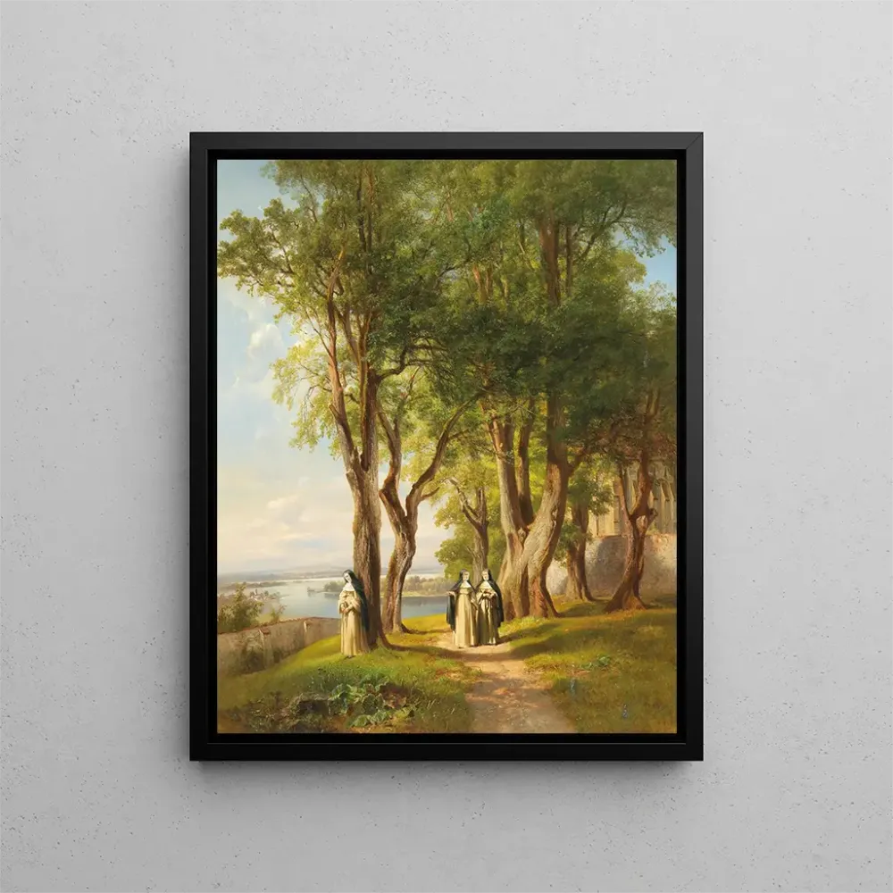 Gemälde Im Klostergarten - Anton Hansch | Kunstdruck