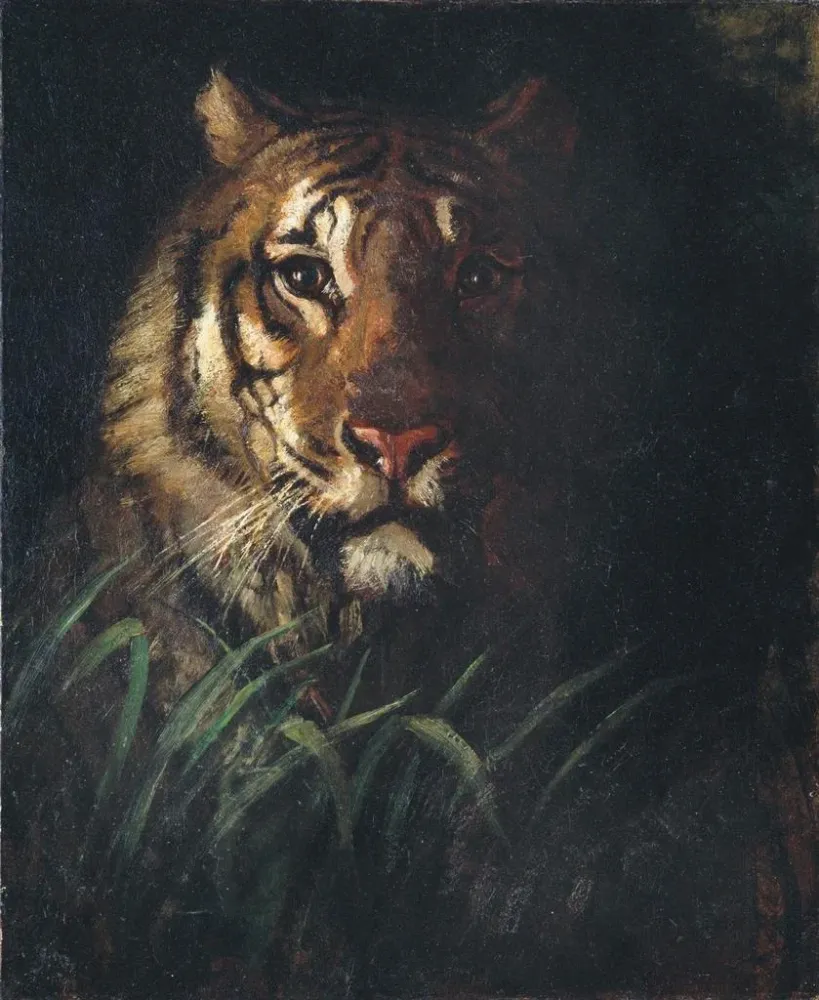 Gemälde Kopf des Tigers - Abbott Handerson Thayer | Kunstdruck