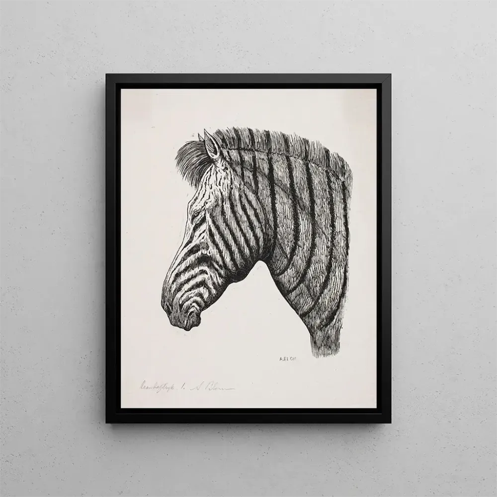 Gemälde Kopf des Zebras - Alexander Blom | Kunstdruck