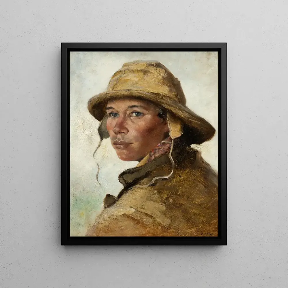 Gemälde Kopf eines jungen Fischers - August Hagborg | Kunstdruck