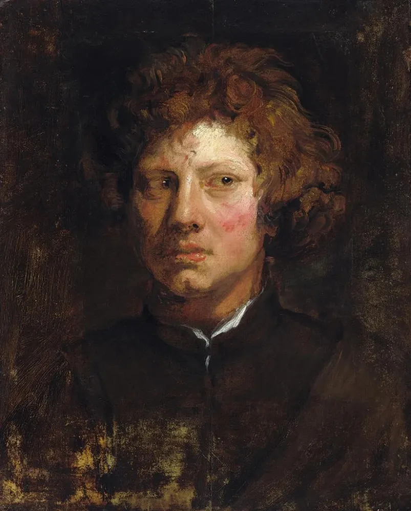Gemälde Kopf eines jungen Mannes - Antoine van Dyck | Kunstdruck