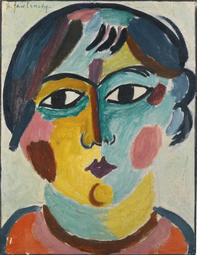 Gemälde Kopf eines Mädchens - Alexej von Jawlensky | Kunstdruck