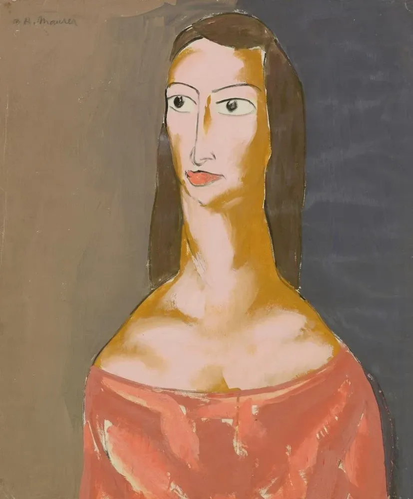 Gemälde Kopf eines Mädchens - Alfred Henry Maurer | Kunstdruck