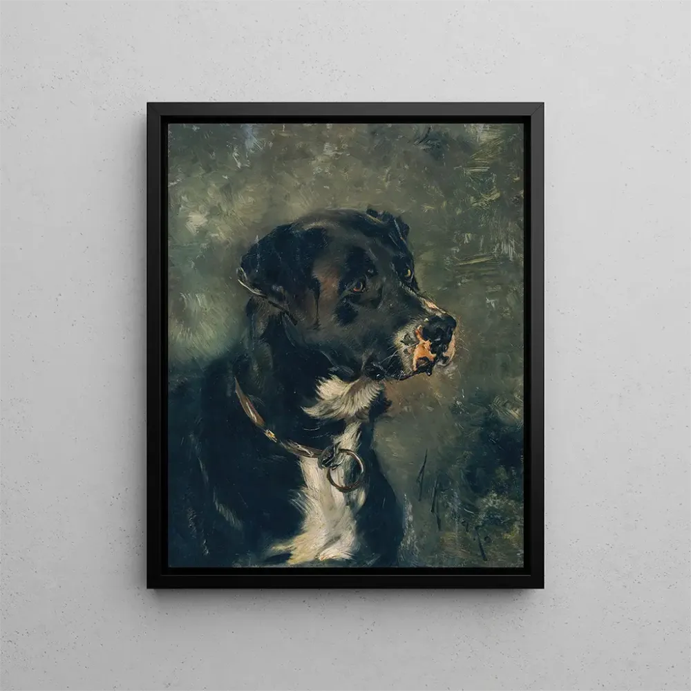 Gemälde Kopf eines Metzgerhundes Kopf eines Hundes - Anton Romako | Kunstdruck