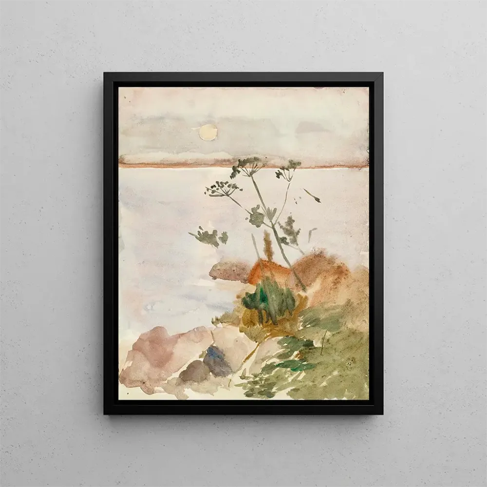 Gemälde Küstenlandschaft bei Mondschein - Albert Edelfelt | Kunstdruck
