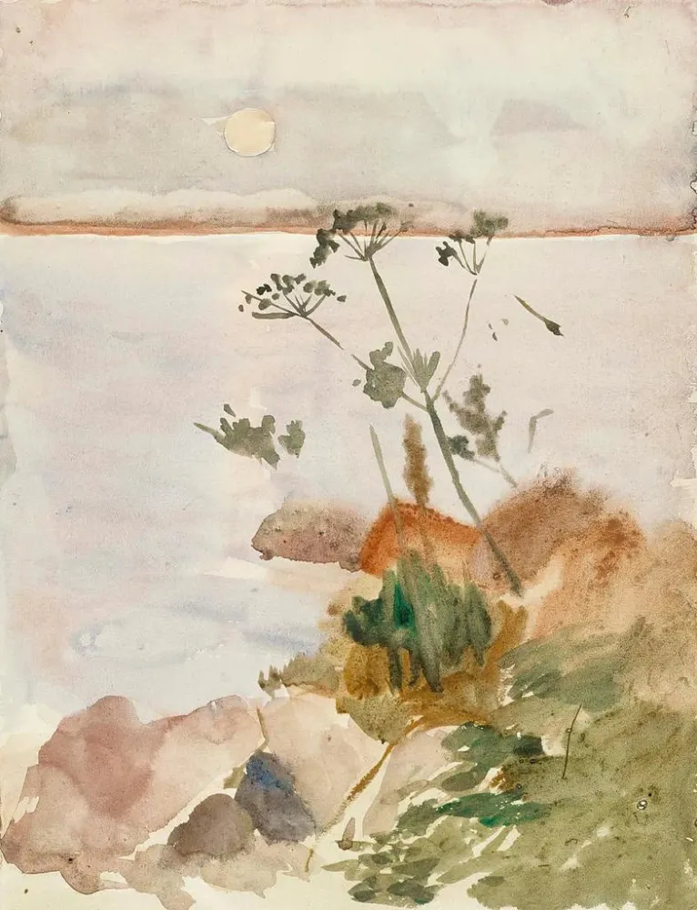Gemälde Küstenlandschaft bei Mondschein - Albert Edelfelt | Kunstdruck
