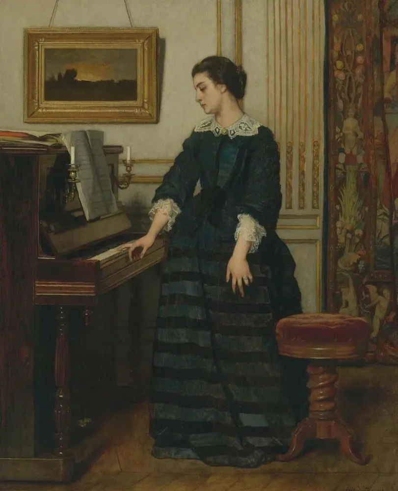 Gemälde L'absence - Alfred Stevens | Kunstdruck