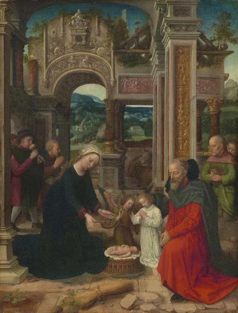 Gemälde L'Adoration des bergers - Adriaen Isenbrandt | Kunstdruck