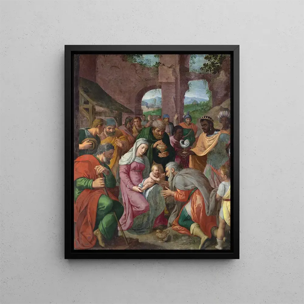 Gemälde L'Adoration des Mages - École d'Anvers | Kunstdruck