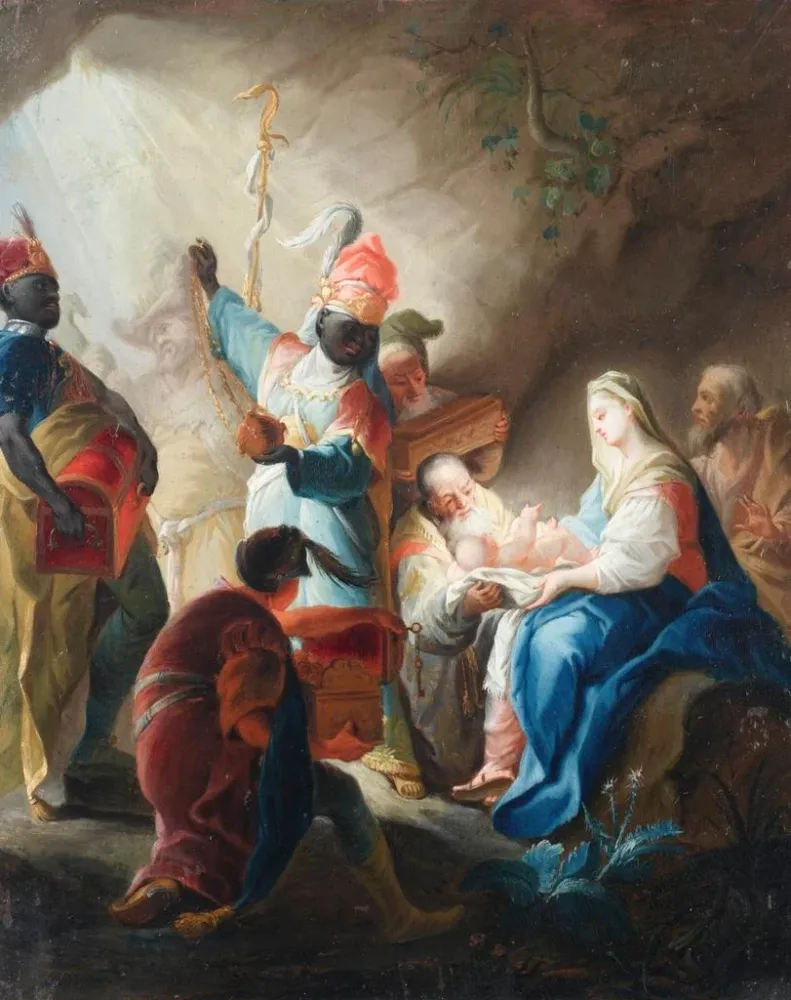 Gemälde L'Adoration des Mages - Nach Johanna Evangelista Holzer | Kunstdruck