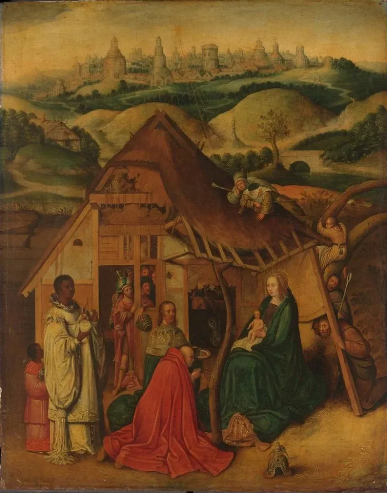 Gemälde L'Anbetung der Könige - Nach Hieronymus Bosch | Kunstdruck