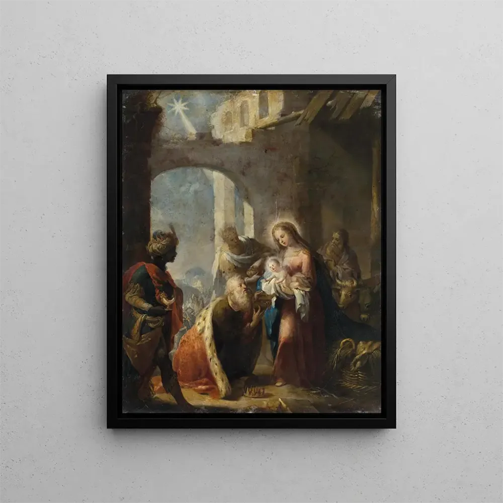 Gemälde L'Anbetung der Könige - Österreichische Schule | Kunstdruck