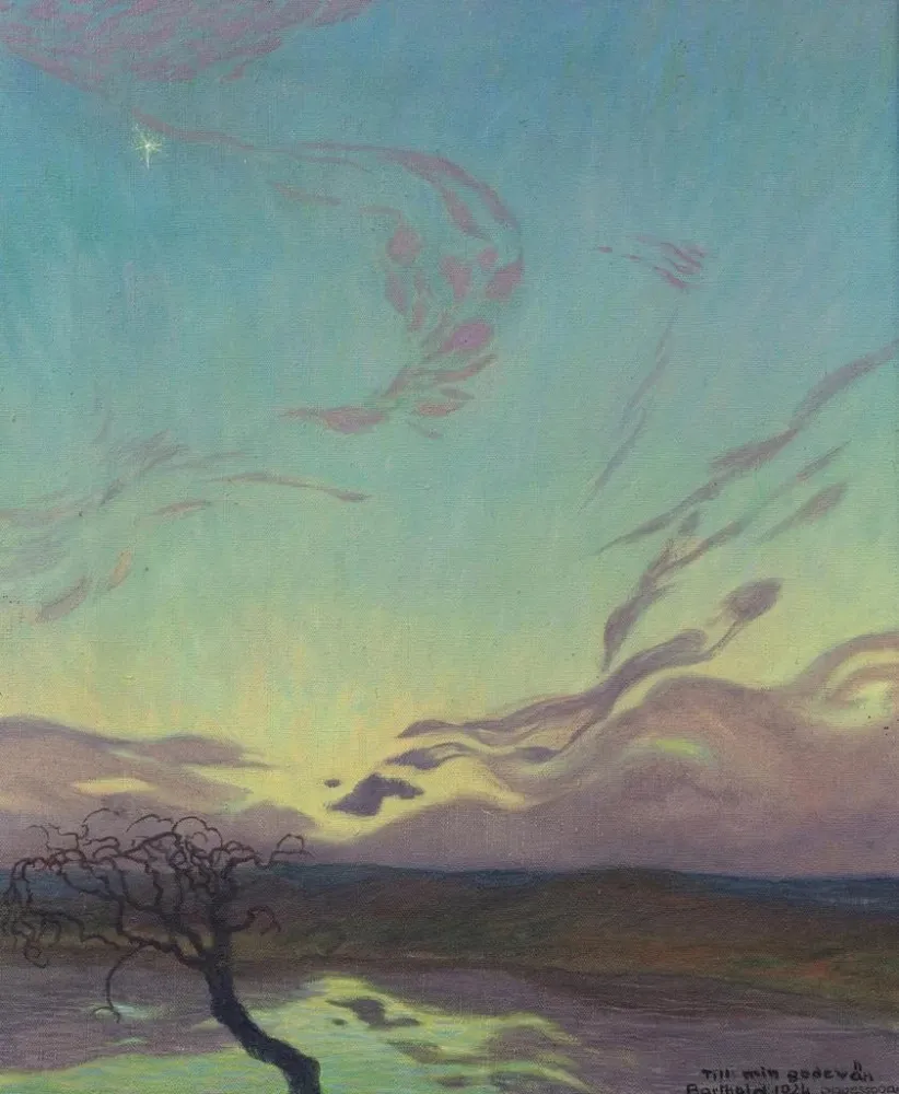 Gemälde Landschaft bei Dämmerung - Alfred Proessdorf | Kunstdruck