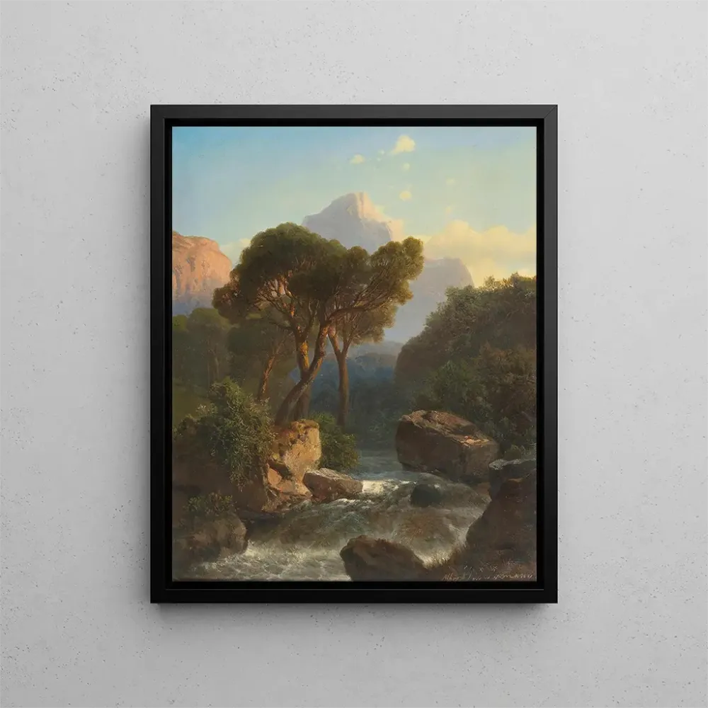 Gemälde Landschaft der Berge im Süden - Albert Zimmermann