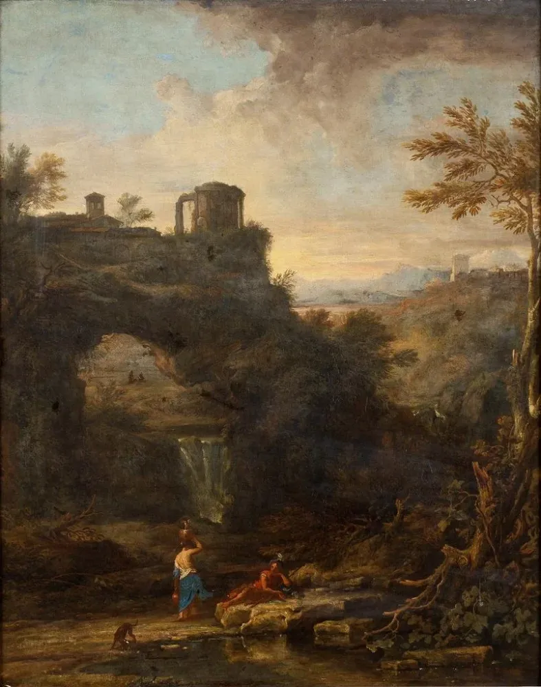 Gemälde Landschaft mit einer Tholos - Alessio de Marchis | Kunstdruck