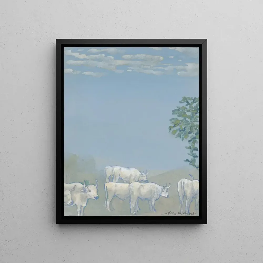 Gemälde Landschaft mit Kühen - Arthur Bowen Davies | Kunstdruck