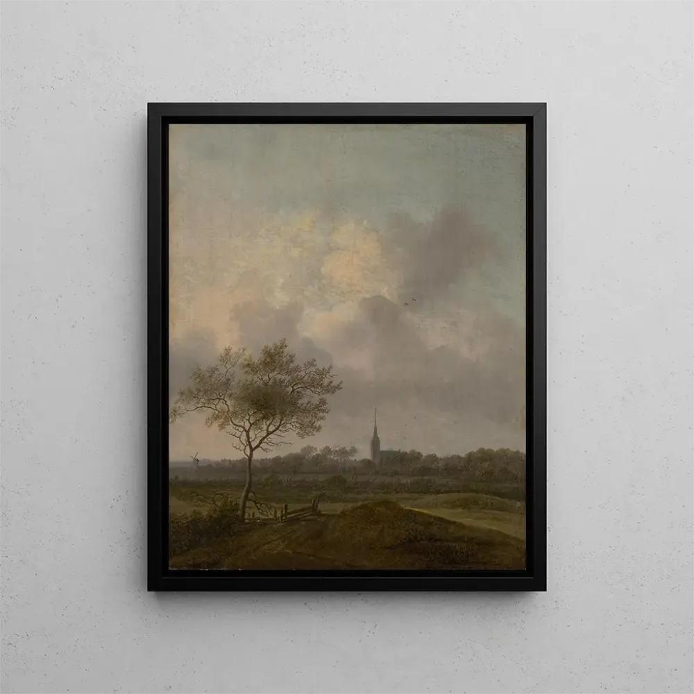 Gemälde Landschaft mit Kirche Rijswijck - Anthonie Jansz van der Croos | Kunstdruck