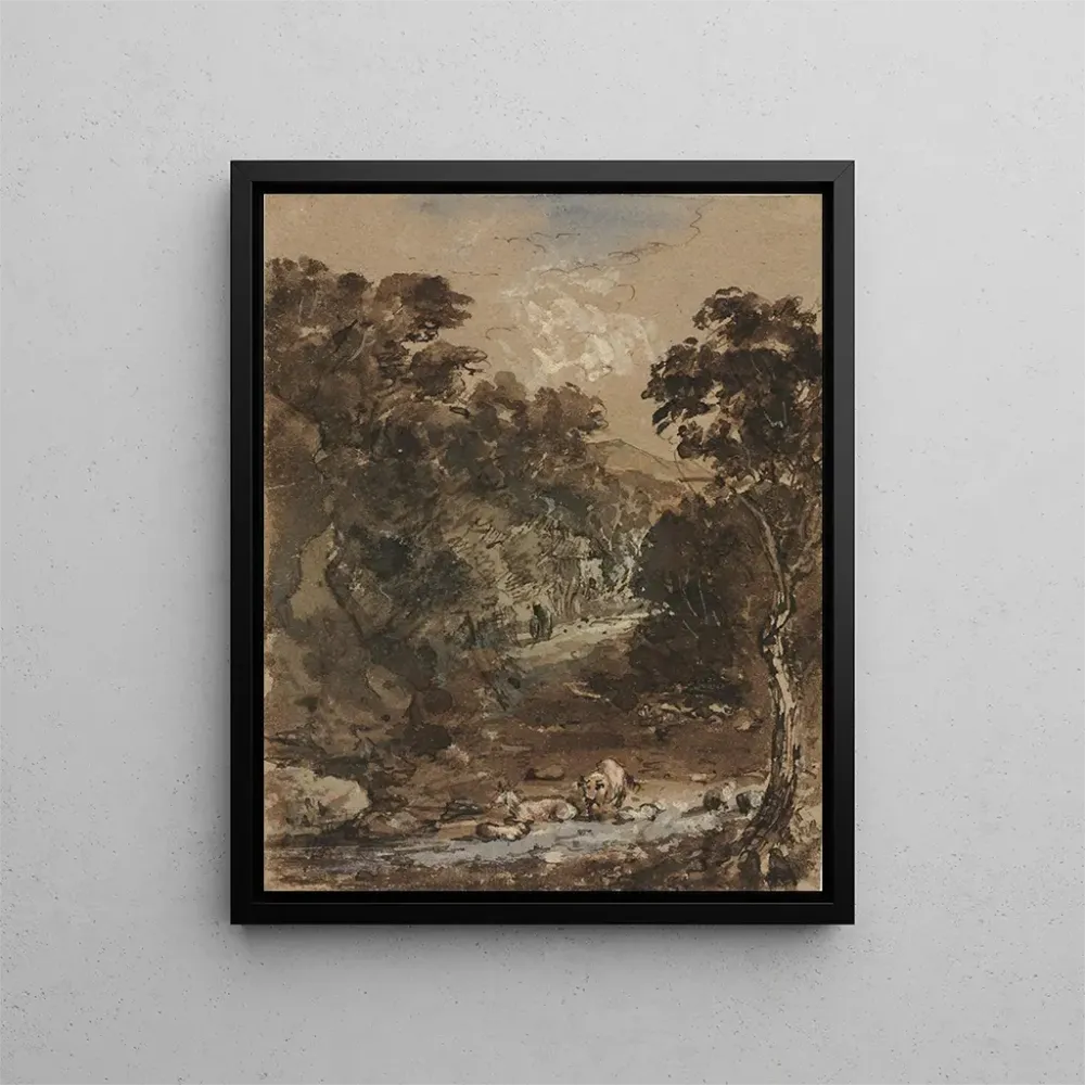 Gemälde Landschaft mit Tieren auf dem Bauernhof - Benjamin Barker | Kunstdruck