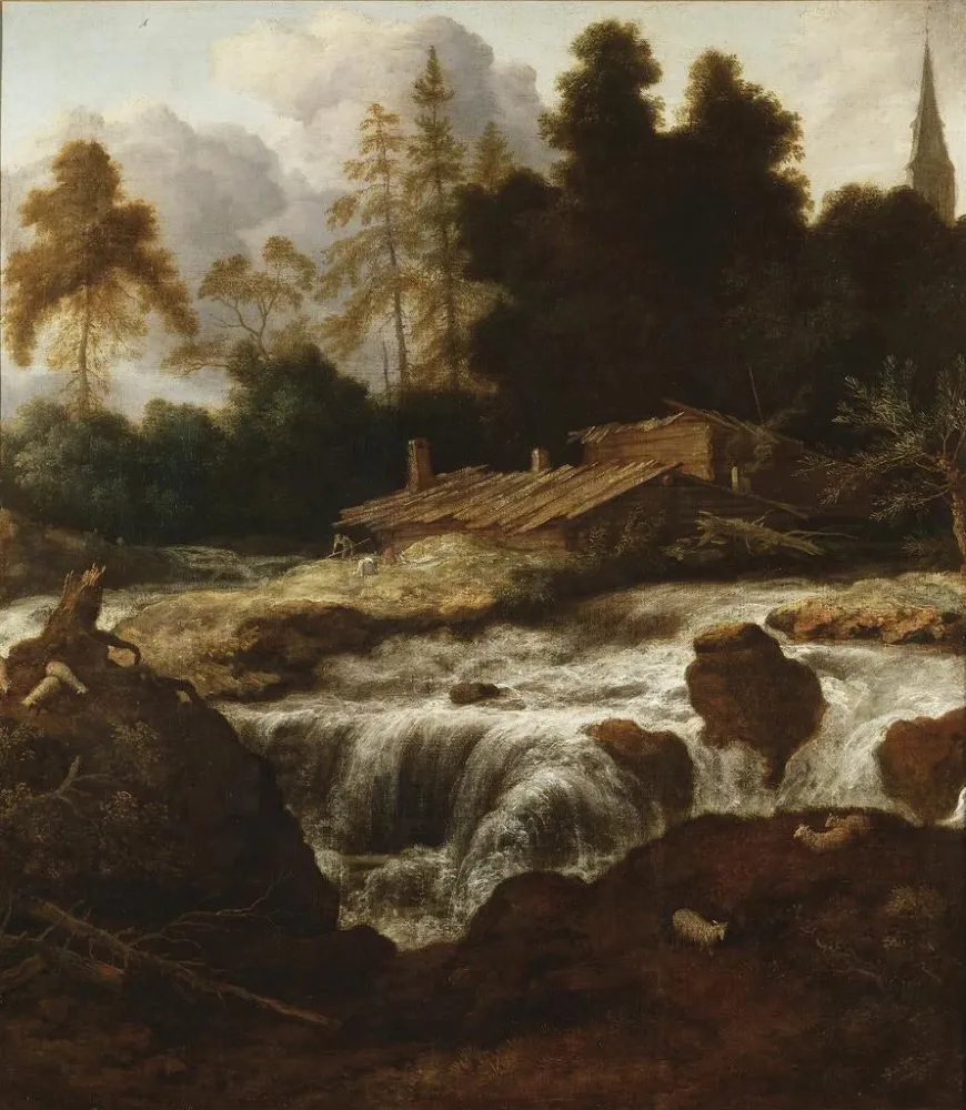 Gemälde Landschaft mit Wasserfall - Allaert van Everdingen | Kunstdruck