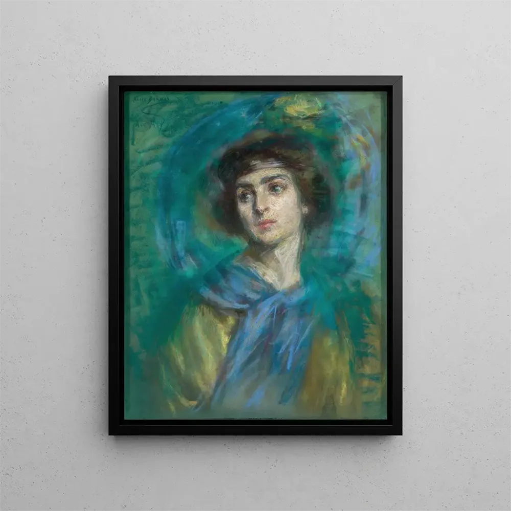 Gemälde L'écharpe bleue - Alice Pike Barney | Kunstdruck